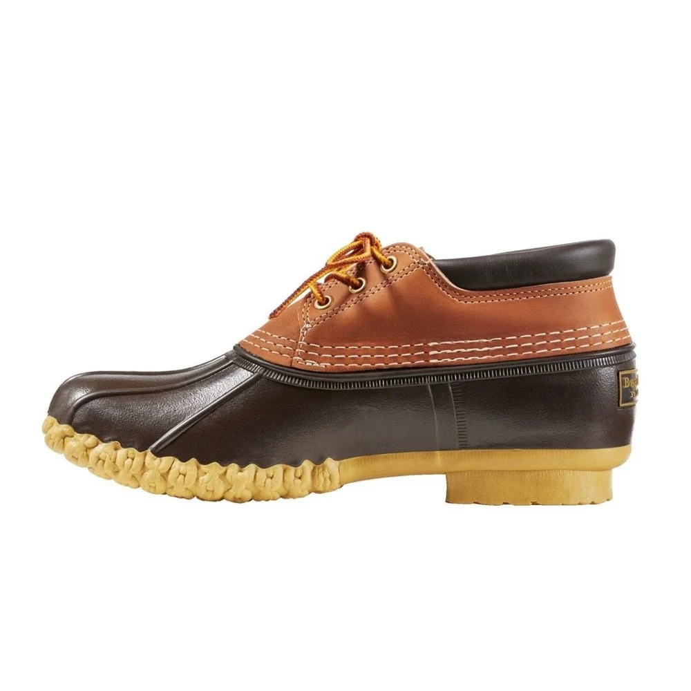 L.L.Bean Men's‎ Bean Boots, Gumshoes in tan leather and brown rubber Size 9